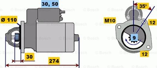 BOSCH 0 001 218 174 - Starteris ps1.lv