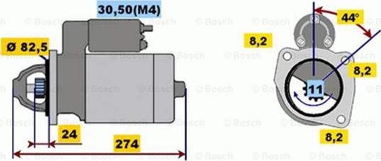 BOSCH 0 001 218 175 - Starteris ps1.lv