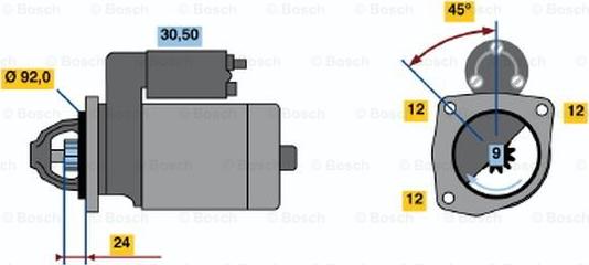 BOSCH 0 001 218 768 - Starteris ps1.lv