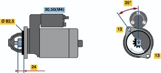 BOSCH 0 001 218 776 - Starteris ps1.lv