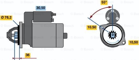 BOSCH 0 001 212 402 - Starteris ps1.lv