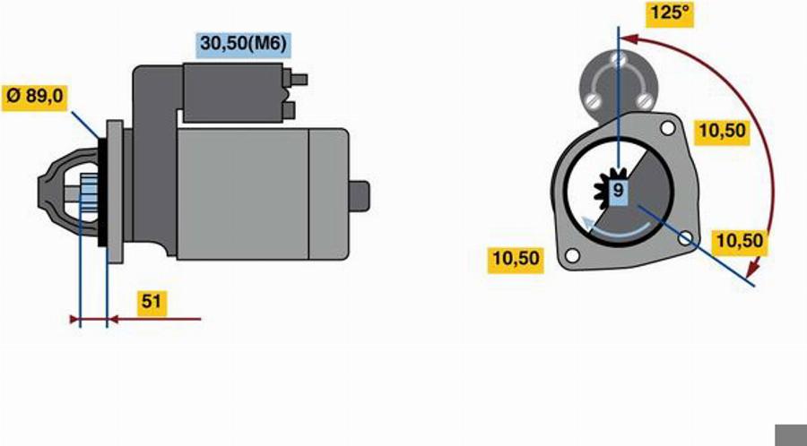 BOSCH 0001230027 - Starteris ps1.lv