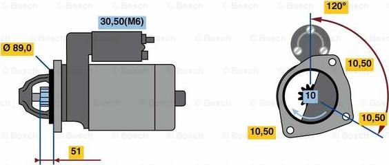 BOSCH 0 001 263 024 - Starteris ps1.lv