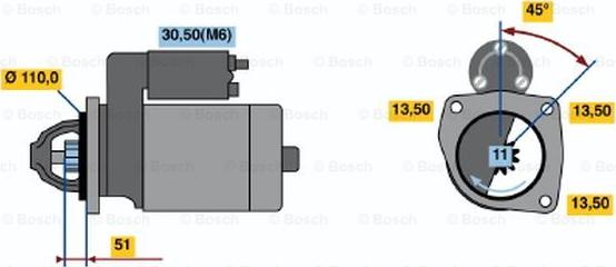 BOSCH 0 001 231 013 - Starteris ps1.lv