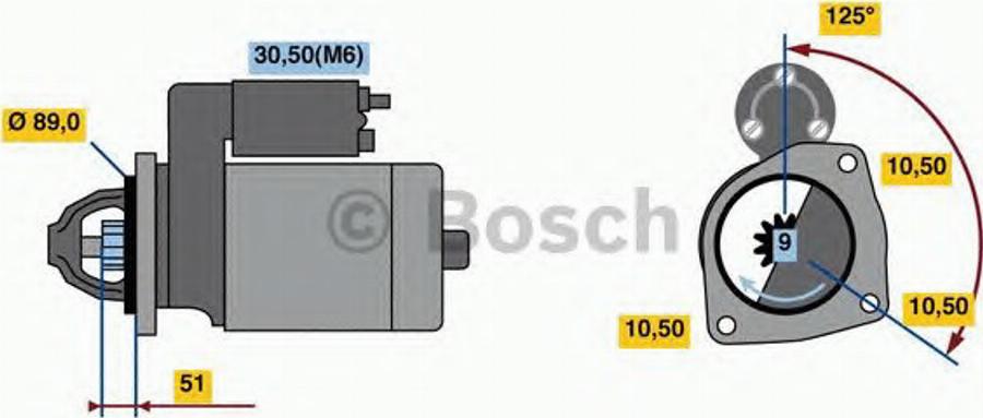 BOSCH 0 001 231 033 - Starteris ps1.lv