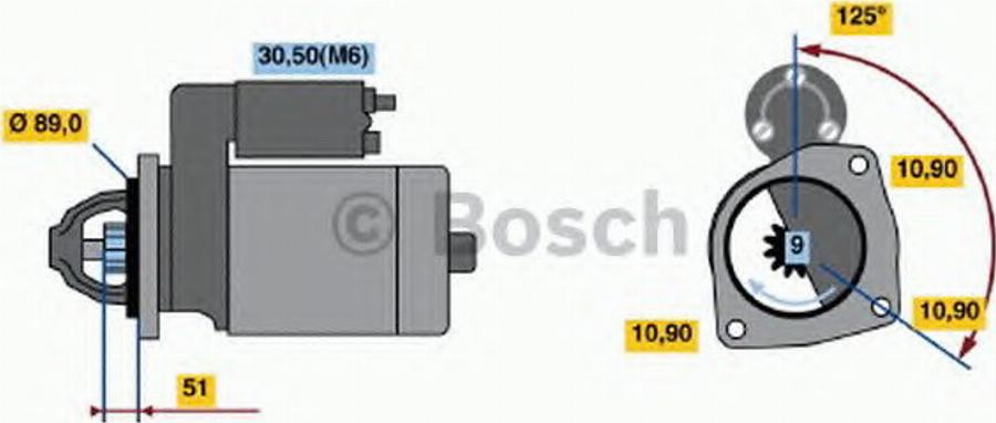 BOSCH 0 001 231 032 - Starteris ps1.lv