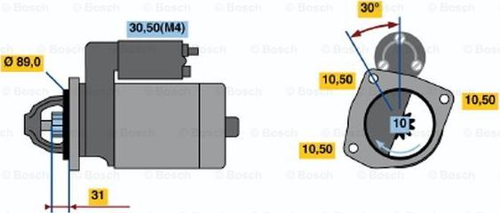 BOSCH 0 001 368 081 - Starteris ps1.lv