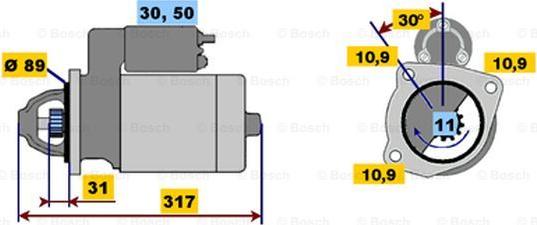 BOSCH 0 001 231 023 - Starteris ps1.lv