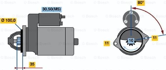 BOSCH 0 001 223 505 - Starteris ps1.lv