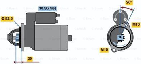 BOSCH 0 001 223 005 - Starteris ps1.lv