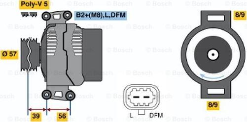 BOSCH 0 124 415 009 - Ģenerators ps1.lv