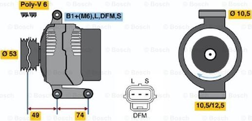 BOSCH 0 124 415 032 - Ģenerators ps1.lv