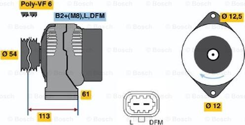 BOSCH 0 124 425 059 - Ģenerators ps1.lv