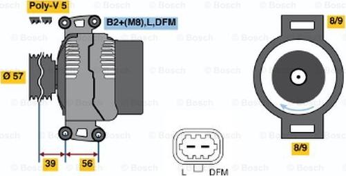 BOSCH 0 124 425 053 - Ģenerators ps1.lv