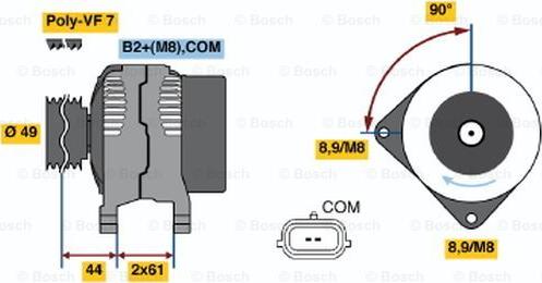 BOSCH 0 124 425 018 - Ģenerators ps1.lv