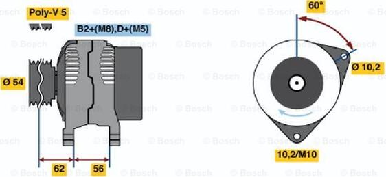 BOSCH 0 124 425 024 - Ģenerators ps1.lv