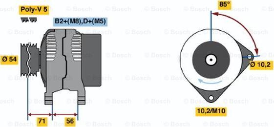 BOSCH 0 124 425 020 - Ģenerators ps1.lv