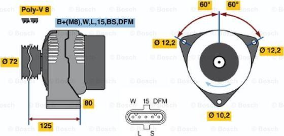 BOSCH 0 986 042 370 - Ģenerators ps1.lv