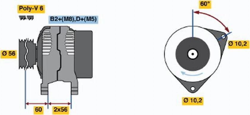 BOSCH 0 124 515 049 - Ģenerators ps1.lv