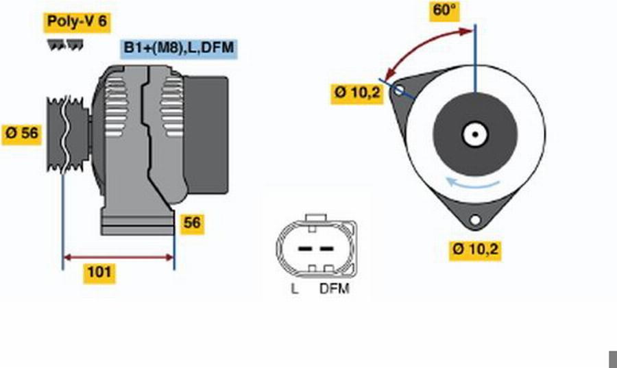 BOSCH 0 124 515 048 - Ģenerators ps1.lv