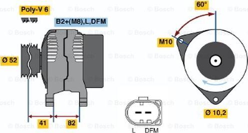 BOSCH 0 124 515 015 - Ģenerators ps1.lv