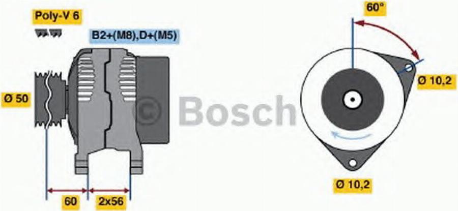 BOSCH 0 124 515 080 - Ģenerators ps1.lv