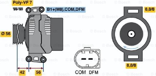 BOSCH 0 124 515 088 - Ģenerators ps1.lv