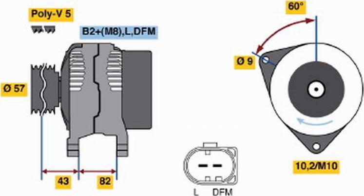 BOSCH 0 124 515 034 - Ģenerators ps1.lv