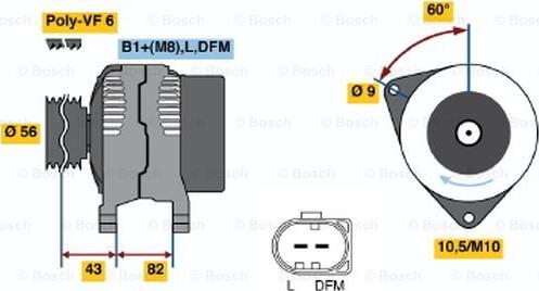 BOSCH 0 124 515 024 - Ģenerators ps1.lv