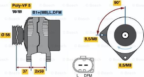 BOSCH 0 124 515 026 - Ģenerators ps1.lv