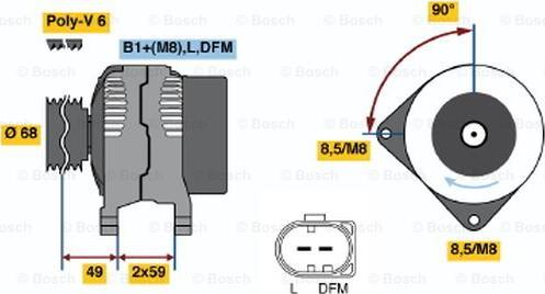 BOSCH 0 124 515 021 - Ģenerators ps1.lv