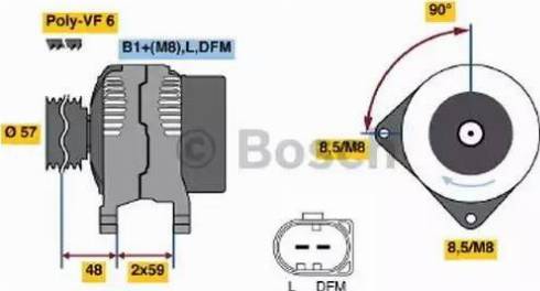 BOSCH 0124525090 - Ģenerators ps1.lv