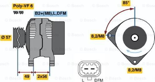 BOSCH 0 124 525 097 - Ģenerators ps1.lv