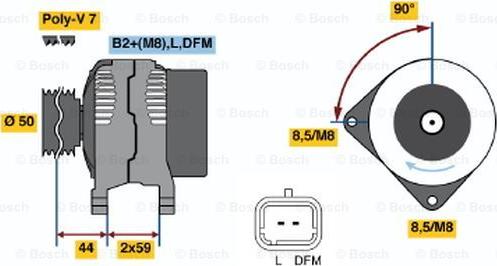 BOSCH 0 124 525 044 - Ģenerators ps1.lv