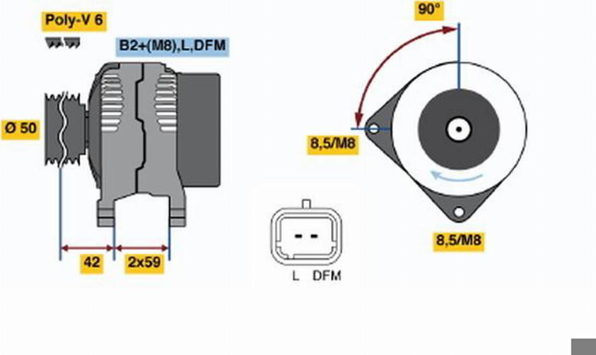 BOSCH 0 124 525 043 - Ģenerators ps1.lv