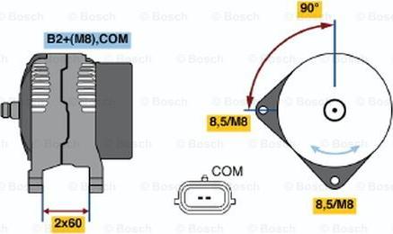 BOSCH 0 124 525 053 - Ģenerators ps1.lv