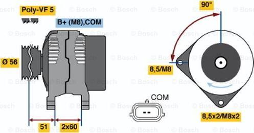 BOSCH 0 124 525 069 - Ģenerators ps1.lv