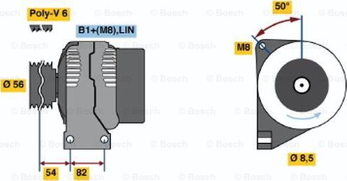 BOSCH 0 124 525 061 - Ģenerators ps1.lv