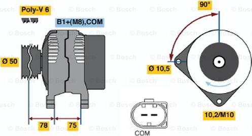 BOSCH 0 124 525 026 - Ģenerators ps1.lv