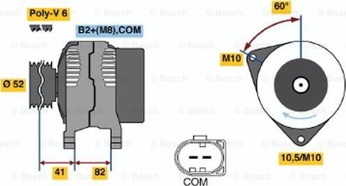 BOSCH 0 124 525 106 - Ģenerators ps1.lv