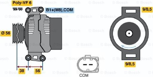 BOSCH 0 124 525 113 - Ģenerators ps1.lv