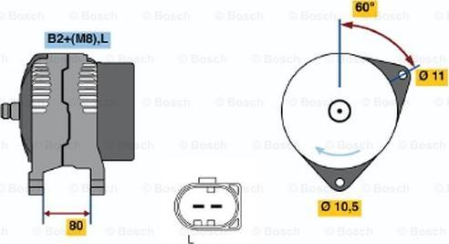 BOSCH 0 124 525 125 - Ģenerators ps1.lv