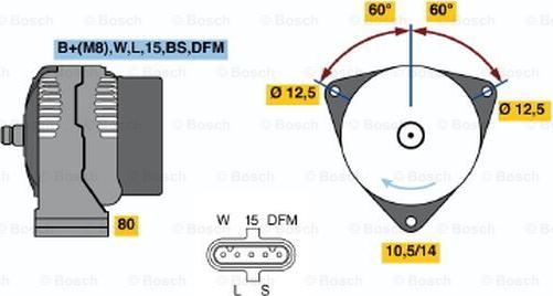 BOSCH 0 124 655 039 - Ģenerators ps1.lv