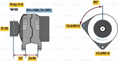 BOSCH 0 124 615 002 - Ģenerators ps1.lv