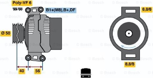 BOSCH 0 124 615 018 - Ģenerators ps1.lv