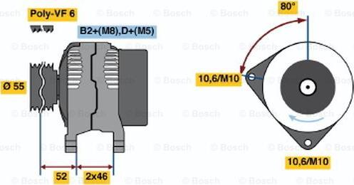 BOSCH 0 124 615 027 - Ģenerators ps1.lv