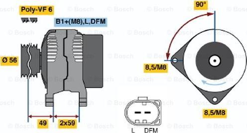 BOSCH 0 124 525 091 - Ģenerators ps1.lv
