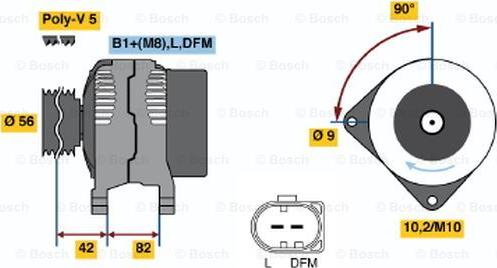 BOSCH 0 124 315 010 - Ģenerators ps1.lv