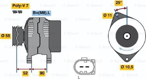 BOSCH 0 124 325 053 - Ģenerators ps1.lv