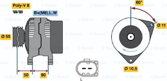 BOSCH 0 124 325 052 - Ģenerators ps1.lv